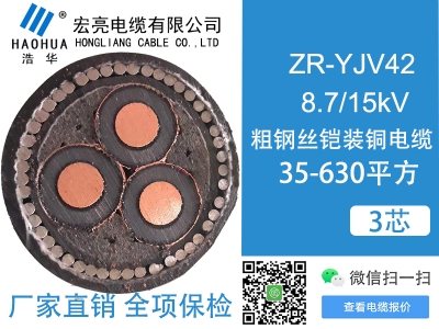 ZRYJV42 8.7/15kV 3芯